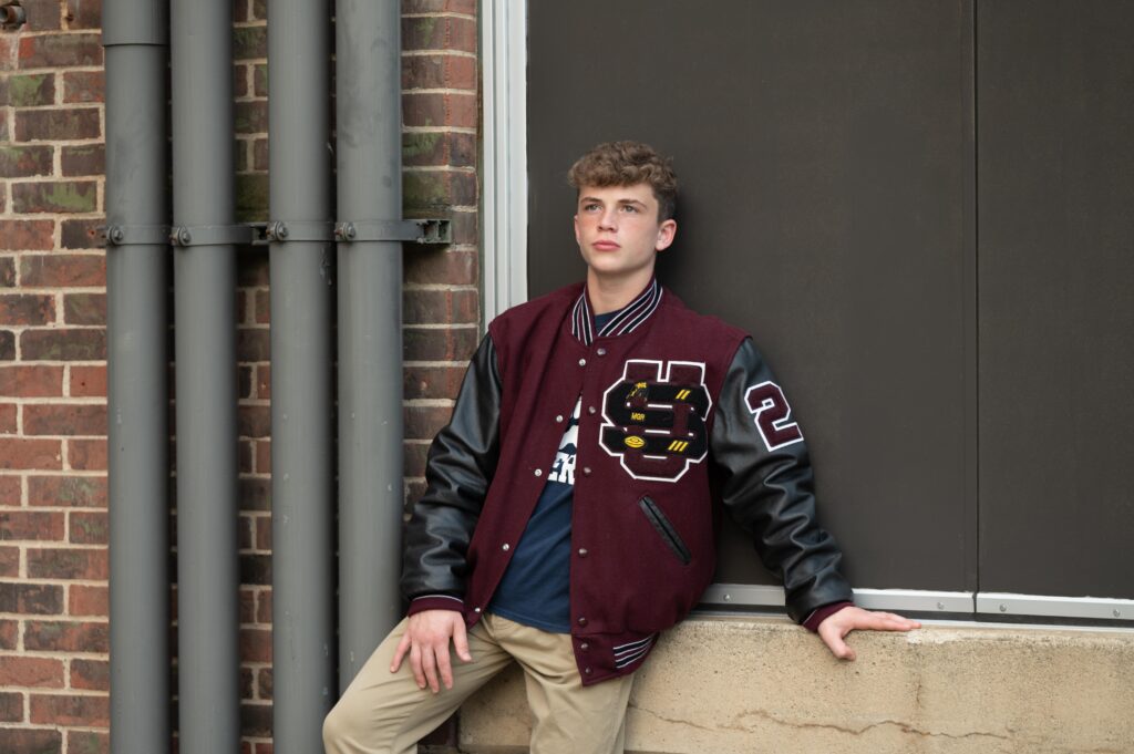 University School, senior, varsity jacket