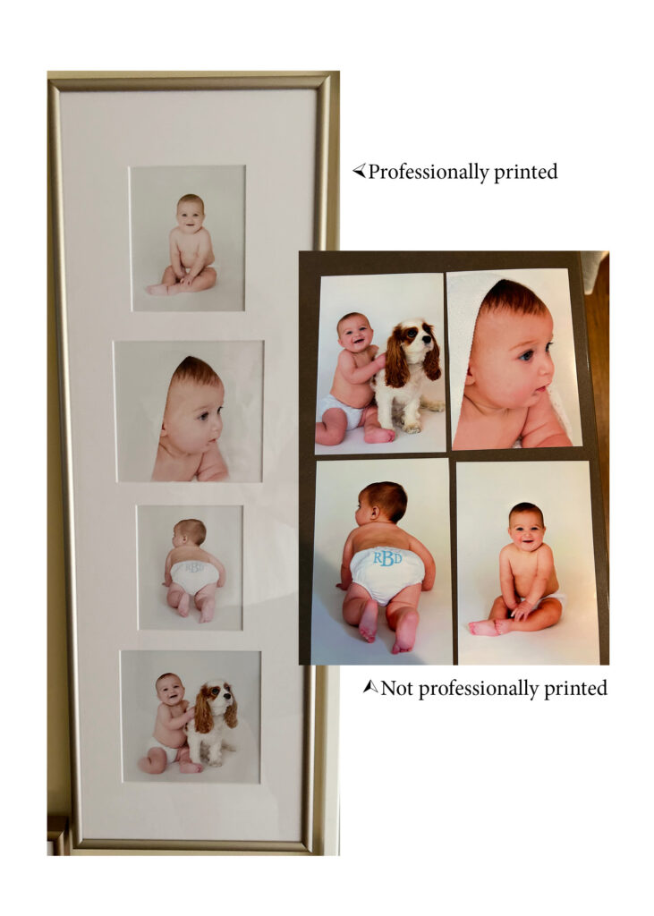 professionally printed vs not profressionally printed images